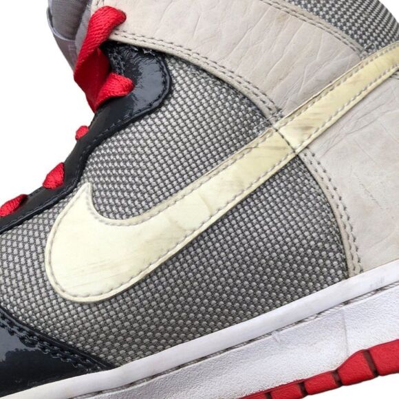 Vintage 2008 Nike Dunk High Patent Toe Grey Sunburst Size 10 - Picture 14 of 16